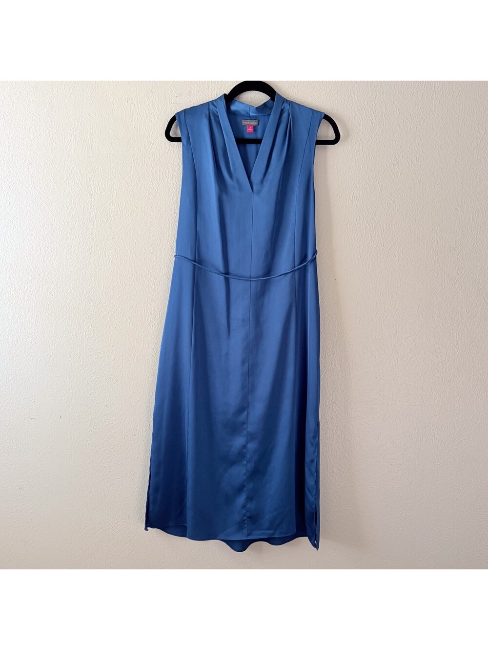 Vince Camuto Dress Midi Sleeveless BlueSize Small